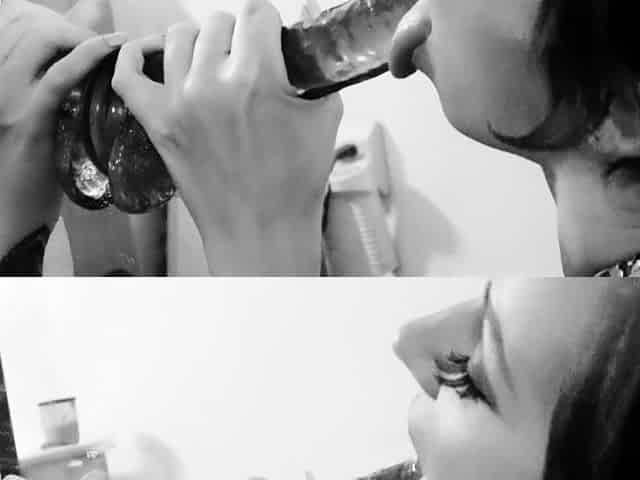 Blonde and brunette lesbians toying cunt