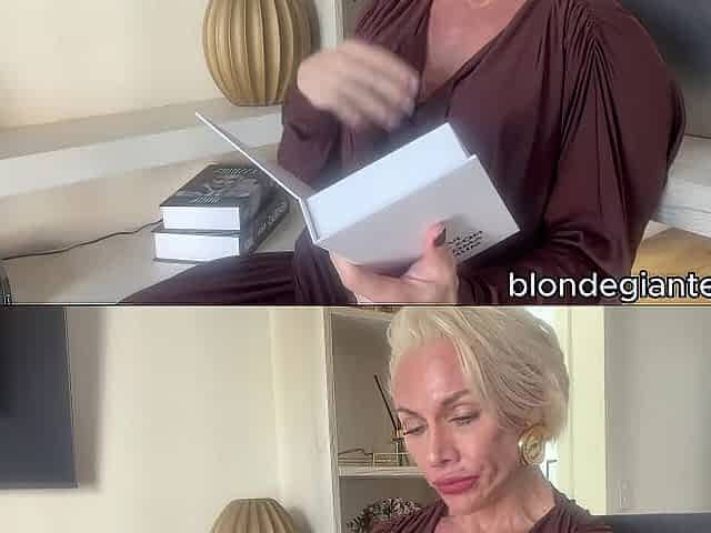 Blond FBB Disrobes and Rubs Her Juicy Vagina Hard Until That babe Cums