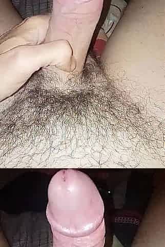 Slow masturbation and flowing sperm