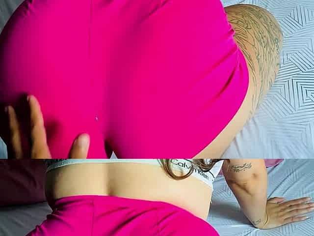 Wearing Tight Shorts Around Stepbro Was a Big Mistake... Now I'm Moaning on All Fours!