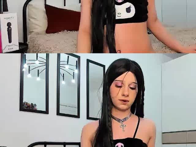 Cute curly brunette solo webcam masturbation