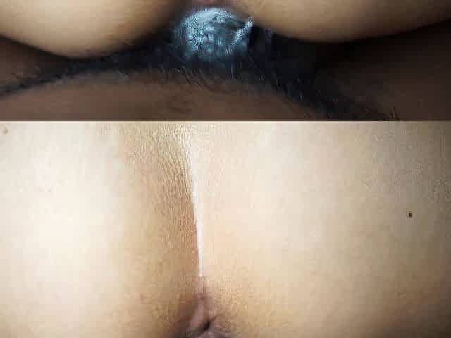 Bust on my butt after u cum in my snatch