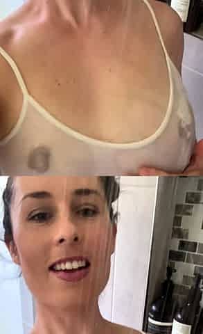 Small titted blond stunner Sarah Peachez masturbating