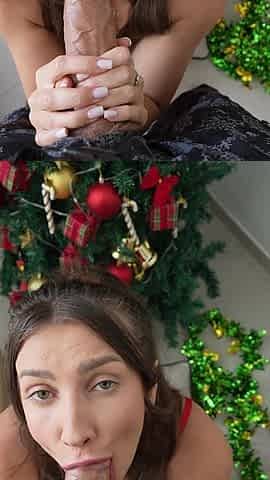 Christmas Gift! GF's Tight Pussy! Hard Doggystyle and Deepthroat!