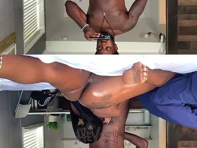 BLACK THOT TAKES SHLONG ON CAMERA (full clip on Fansly)