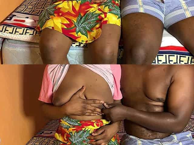 Afro teen maid looks nervous to be banged by boss
