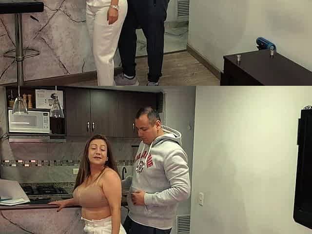 Hot Latina Contractor Fucks Me at Home and Swallows My Cum After Deep Blowjob