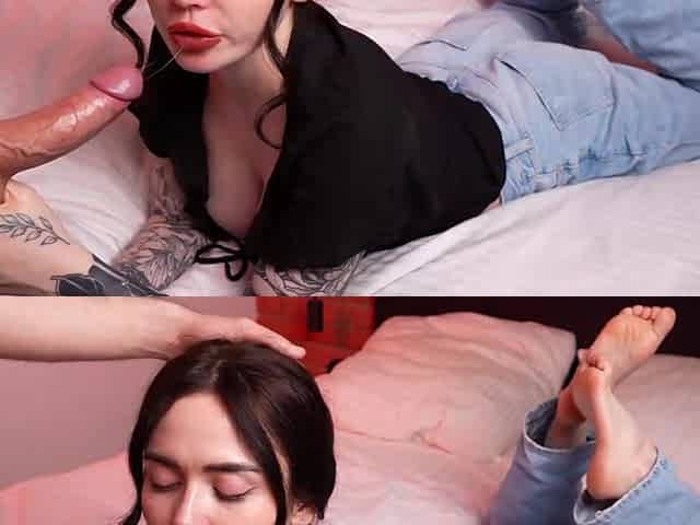 Deep Facefucking! big lips hot babe fuck and facial