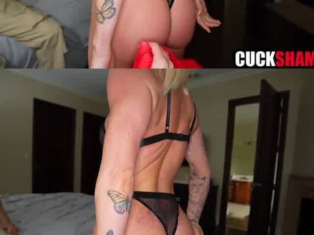 Blond mother I'd like to fuck screwing in front of cuckold spouse