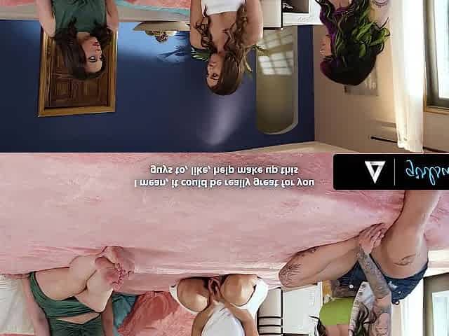 Sexy Besties Have Trio Over Roommate