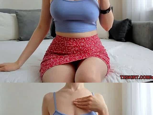 Shy busty chick