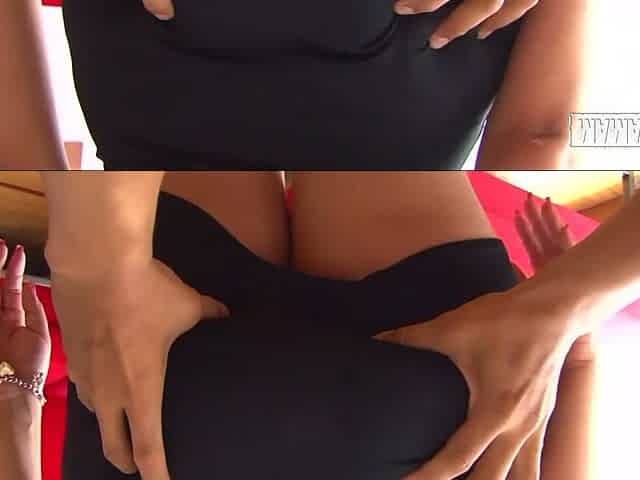 Thick Lalin girl Gets Her Plump Booty Oiled and Twat Widen Wide Open