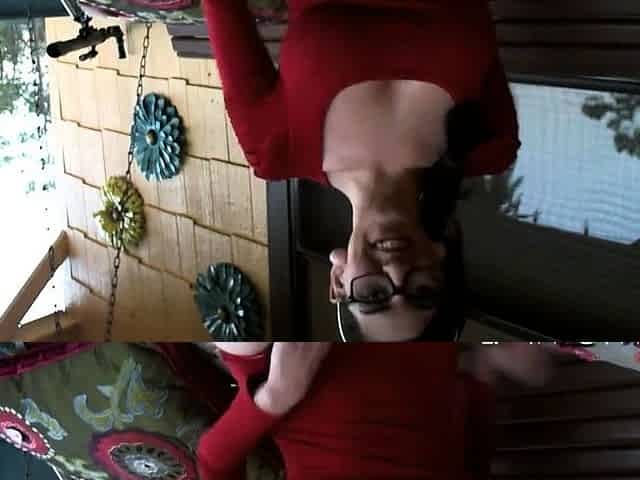 Big-Titted Amateur Girl Masturbates Outdoors on Webcam