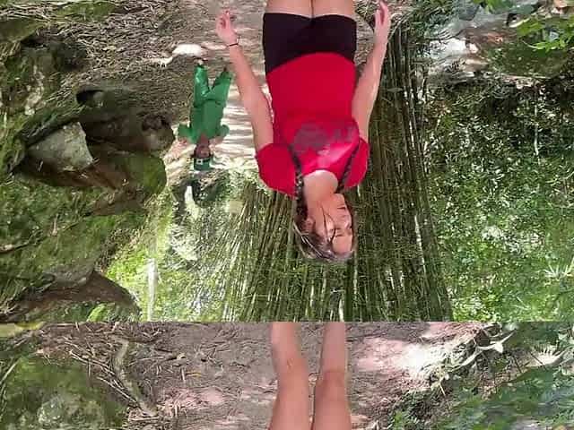 Little elf bangs a lost Latin chick with a large butt in swap for helping her get without her magic forest