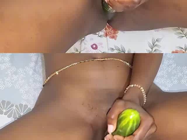Ebony doxy solo masturbation
