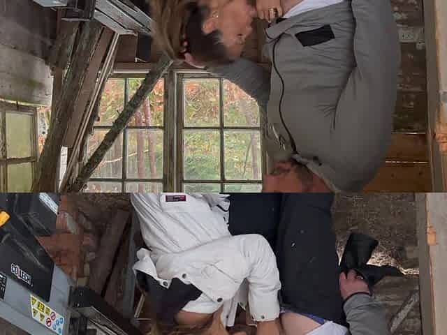 MILF Gets Fucked Hard From Behind While Beeing Outside Making Firewood