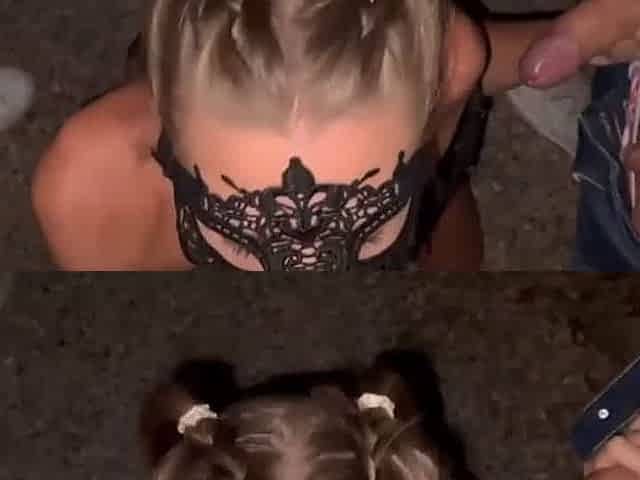 maddeys se fait arroser de sperme en bukkake