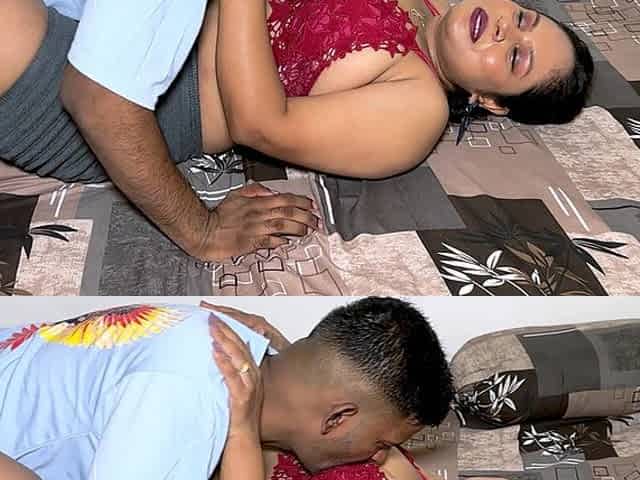 Beautiful Wife Showed Her Husband Wearing Hot Clothes, Husband's Mood Became and Had Sex with Wife