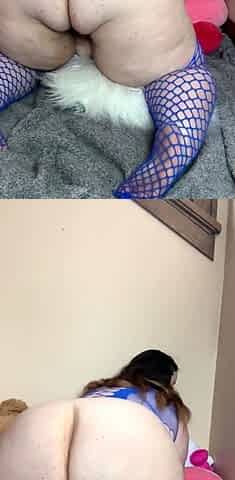 Hot Brunette In Stockings Masturbates Hard