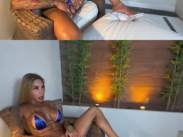 TS Nicoly Evans Spat on Me, I Sucked Her Biggest Dick & Got Banged Hard in Tub & Sauna
