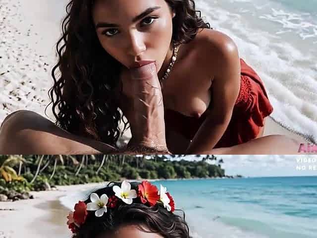 I screw the marvelous Moana on the'sland and cum on her gorgeous face. -AixXxShaD- [AI Generated]