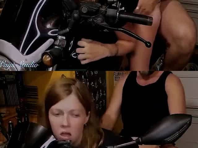 Fellow - Hot Biker Babe Takes A Hard Ass Fucking Bent Over My Motorcycle Lavender Joy