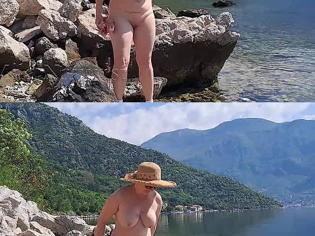 Undressed Nudist Cutie on a Wild Beach in Montenegro. Full movie scene link in bio
