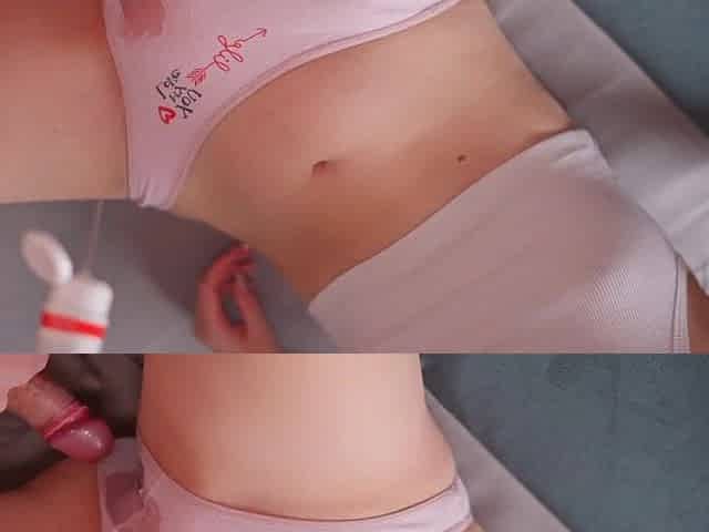 Creampie for stepsis during rubbing