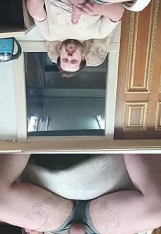This homo man likes to film masturbation of his dick on his smartphone!