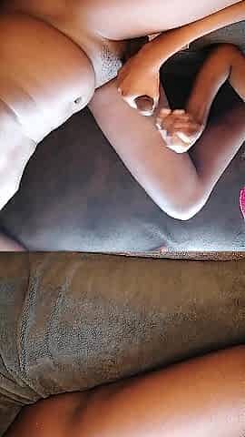 Marvelous black cutie milking her dad's schlong untill this chab bursts a thick creamy nut
