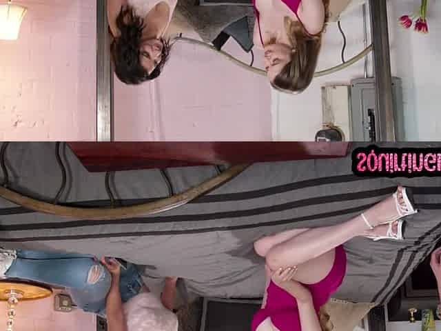 Bigtitted latina lez facesitting on GF