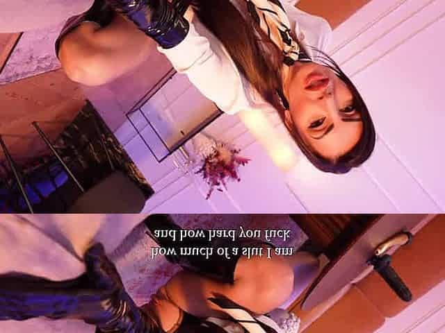 alysa en latex joue a la pute