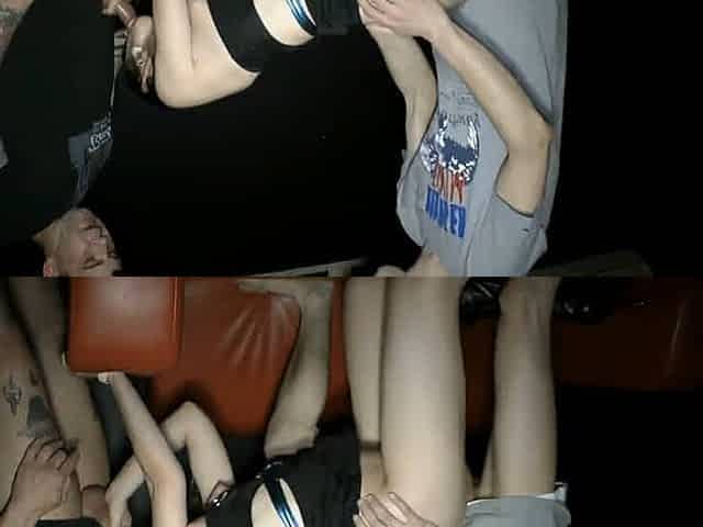 Teen Slut and MILF fucked in Public Porn Cinema - Amateur Orgy with Strangers