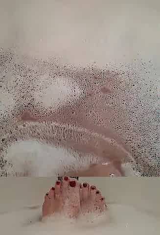 Soaking my tired feet