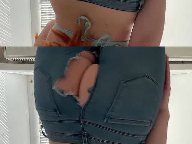 ASMR - Day when Nami ripped her jeans (One Piece cosplay)