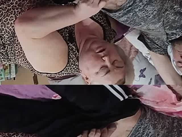 Unexpected Blowjob From Mother-in-law with Cum in Mouth and Swallowing