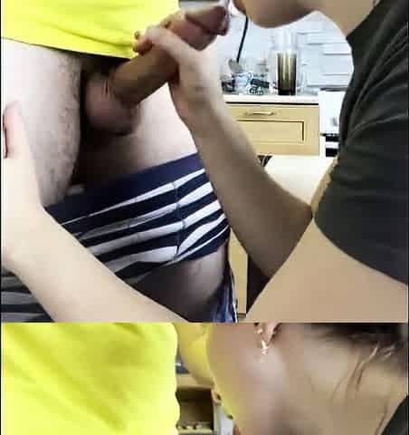 Rough Morning Throat Fuck with a Big-Ass Brunette