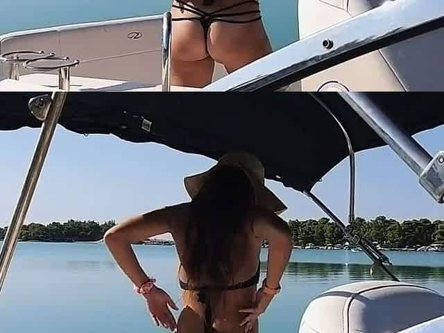 Public Masturbation on a Boat - Hot Solo Female Orgasm
