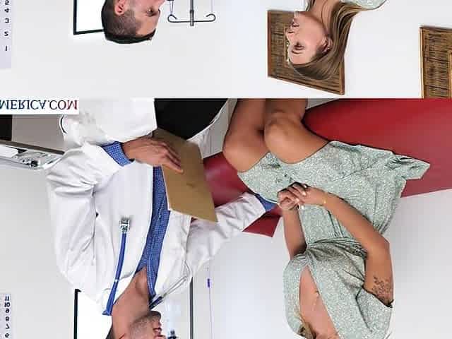 Busty brunette Kenzie Love needs Dr. Feelgood's hot beef injection