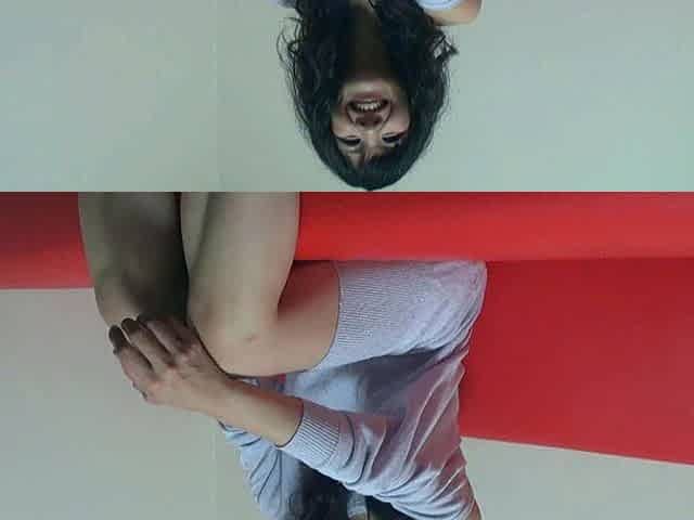 Amateur striptease and Solo masturbation