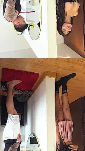 Wow! Stepsis is masturbating in my room?! I gave her a hand and came in her throat!