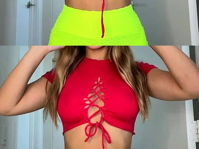 Amateur striptease and Solo masturbation