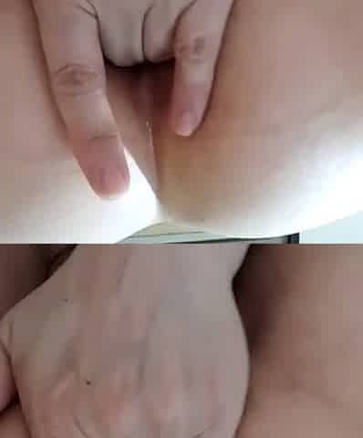 Mature Filipina fingering her ass