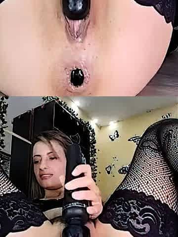 Amateur striptease and Solo masturbation