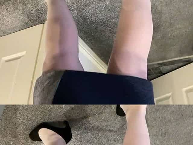Blue with White Stockings