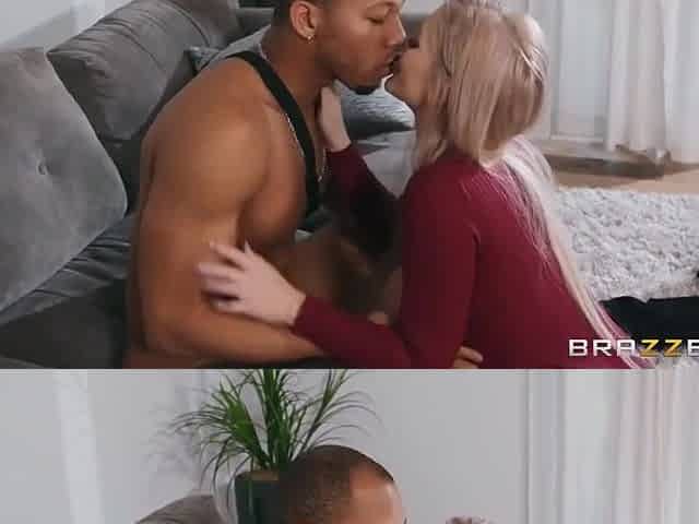 Casca Akashova And Ricky Johnson - On The Couch In Pale Nympho Plays With Big Black Cock