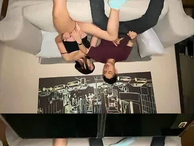 I invited a friend over to watch a movie, but we got horny