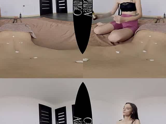 HOT Steamy Massage From A Hot Skinny Brunette - Amateur Brunette POV Handjob Blowjob Cowgirl