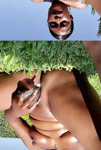 Hawt Black Creaming Outside