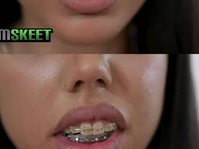 Petite Teen With Braces Gets Mouthfull Of Cum